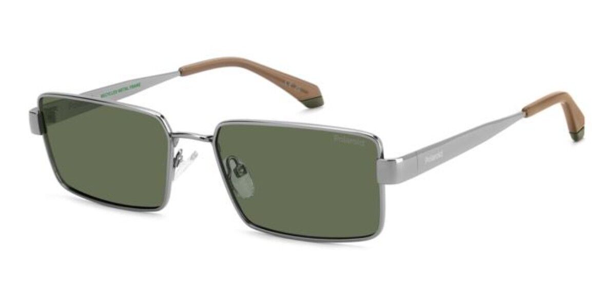 Polaroid PLD 6255/S/X Polarized 6LB/UC, Silver frame, Solid Green lenses