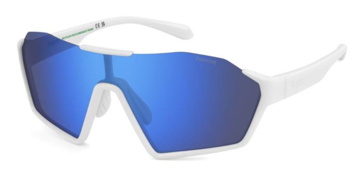 Polaroid PLD 7062/S Polarized VK6/5X, White frame, Blue Mirror lenses