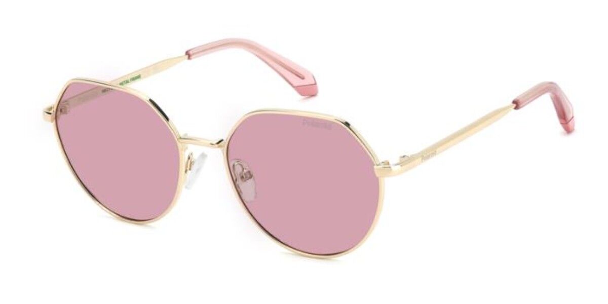 Polaroid PLD 8074/S Kids Polarized EYR/0F, Gold frame, Solid Pink lenses