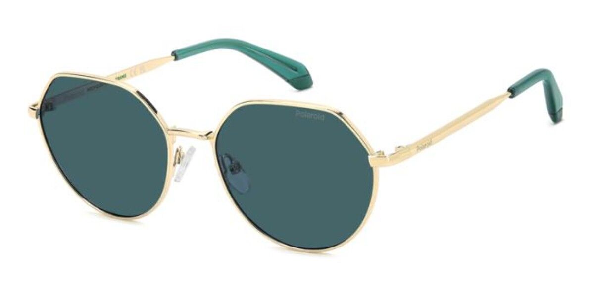 Polaroid PLD 8074/S Kids Polarized OGA/C3, Gold frame, Solid Teal Blue lenses