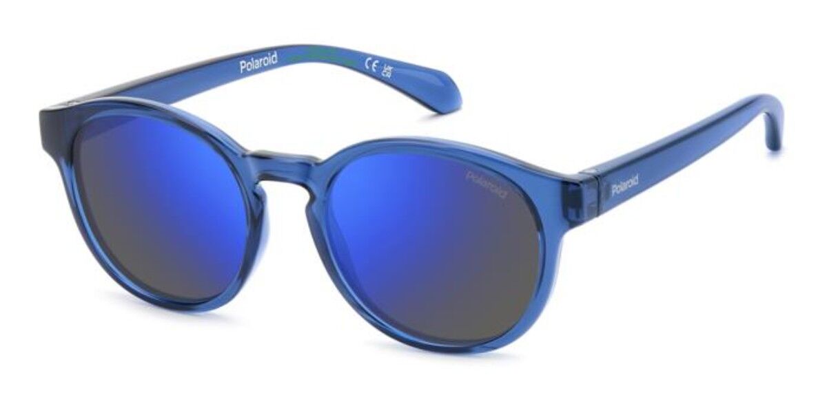 Polaroid PLD 8075/S Kids Polarized PJP/5X, Blue frame, Blue Mirror lenses