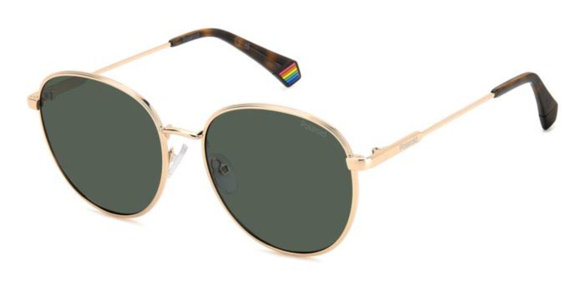 Polaroid PLD 6215/S/XN Polarized DDB/UC, Gold frame, Solid Green lenses