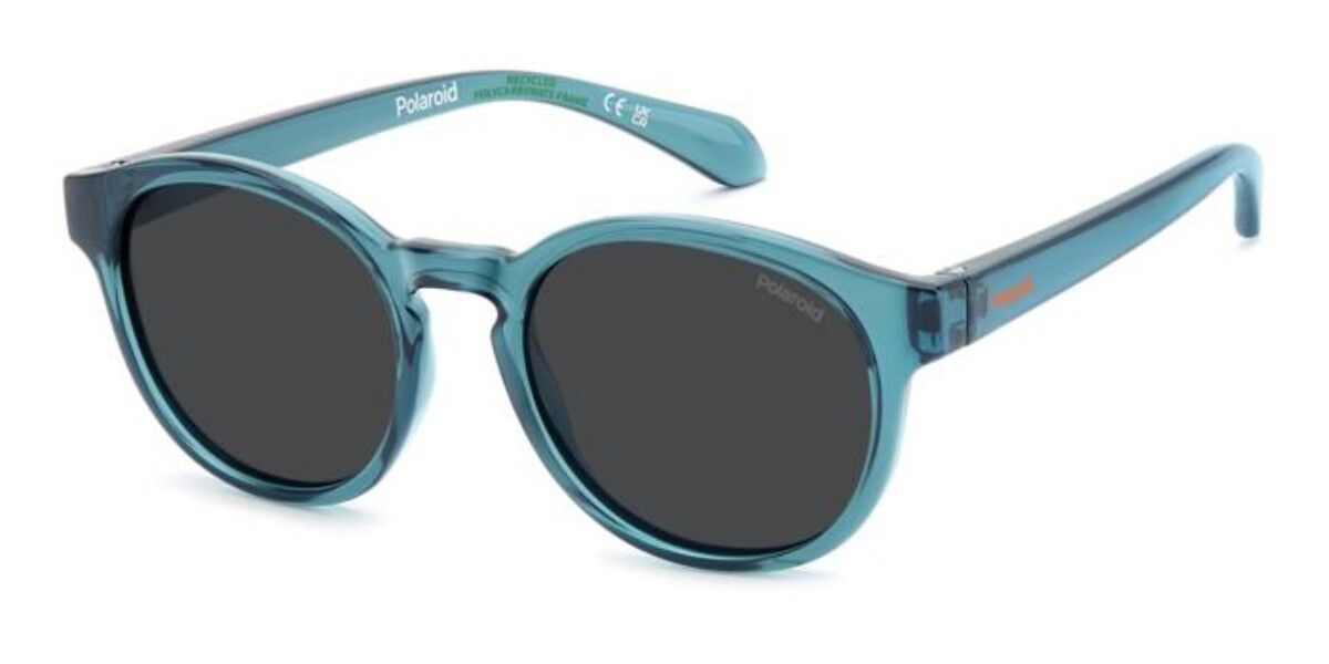 Polaroid PLD 8075/S Kids Polarized ZI9/M9, Blue frame, Solid Grey lenses