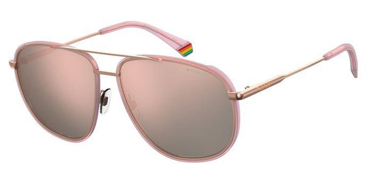 Polaroid PLD 6118/G/S Asian Fit EYR/0J, Pink frame, Pink Mirror lenses