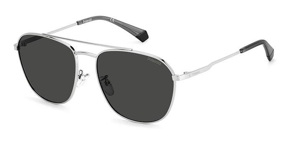 Polaroid PLD 4127/G/S Asian Fit 010/M9, Silver frame, Grey lenses