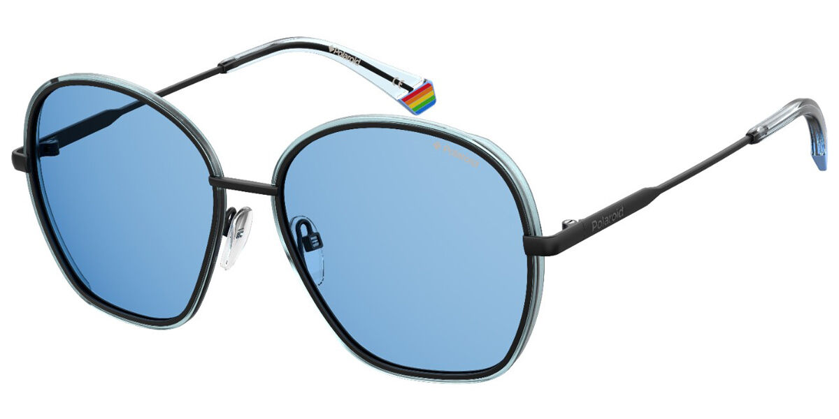 Polaroid PLD 6113/S MVU/C3, Black frame, Light Blue lenses