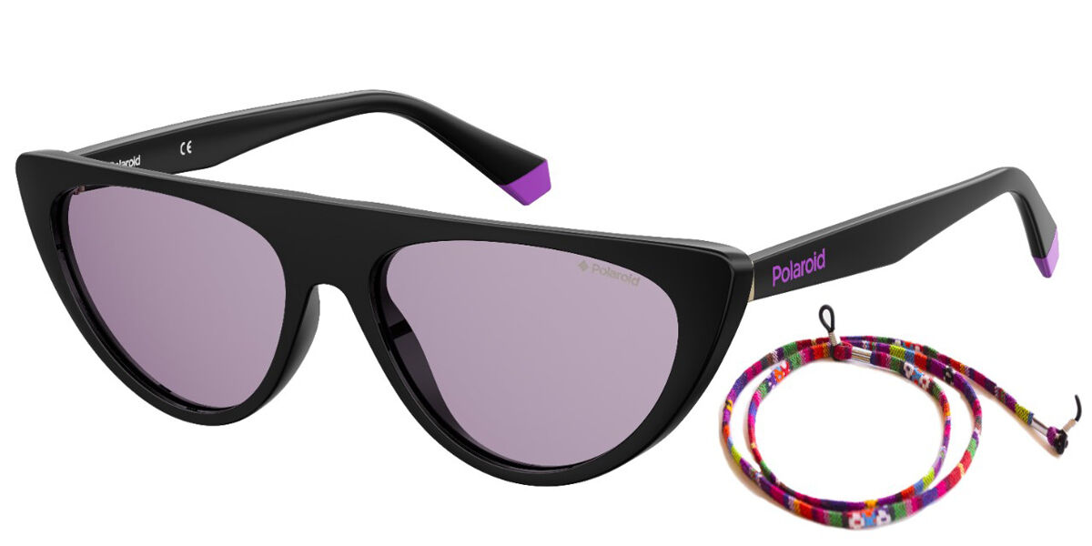 Polaroid PLD 6108/S HK8/KL, Black frame, Purple lenses
