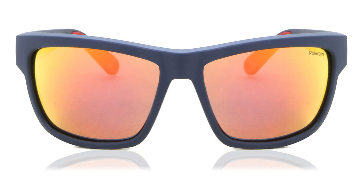 Polaroid PLD 7031/S 8RU/OZ, Blue frame, Orange Mirror lenses