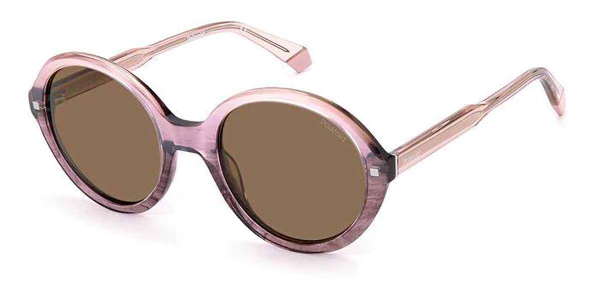 Polaroid PLD 4114/S/X 5KC/SP, Pink frame, Brown lenses