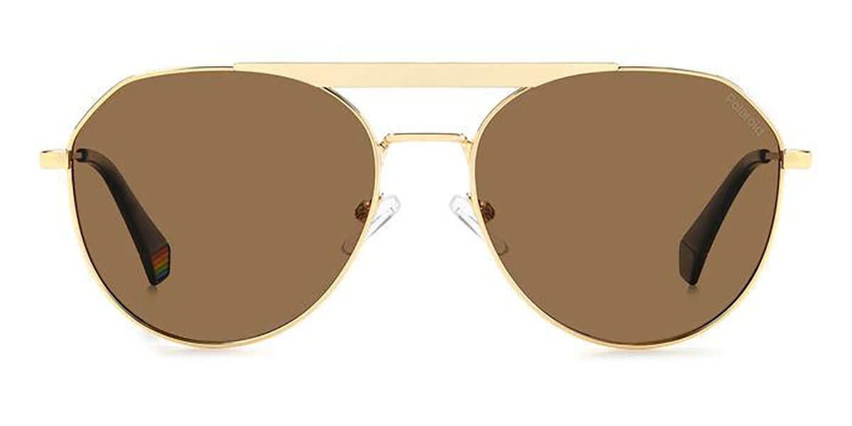 Polaroid PLD 6211/S/X Polarized J5G/SP, Gold frame, Brown lenses