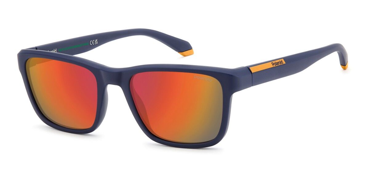 Polaroid PLD 2174/S Polarized FLL/OZ, Blue frame, Red Multilayer Mirror Polarized lenses