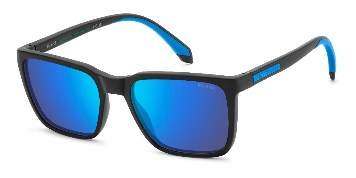 Polaroid PLD 2175/S/X Polarized 003/5X, Black frame, Blue Mirror Polarized lenses