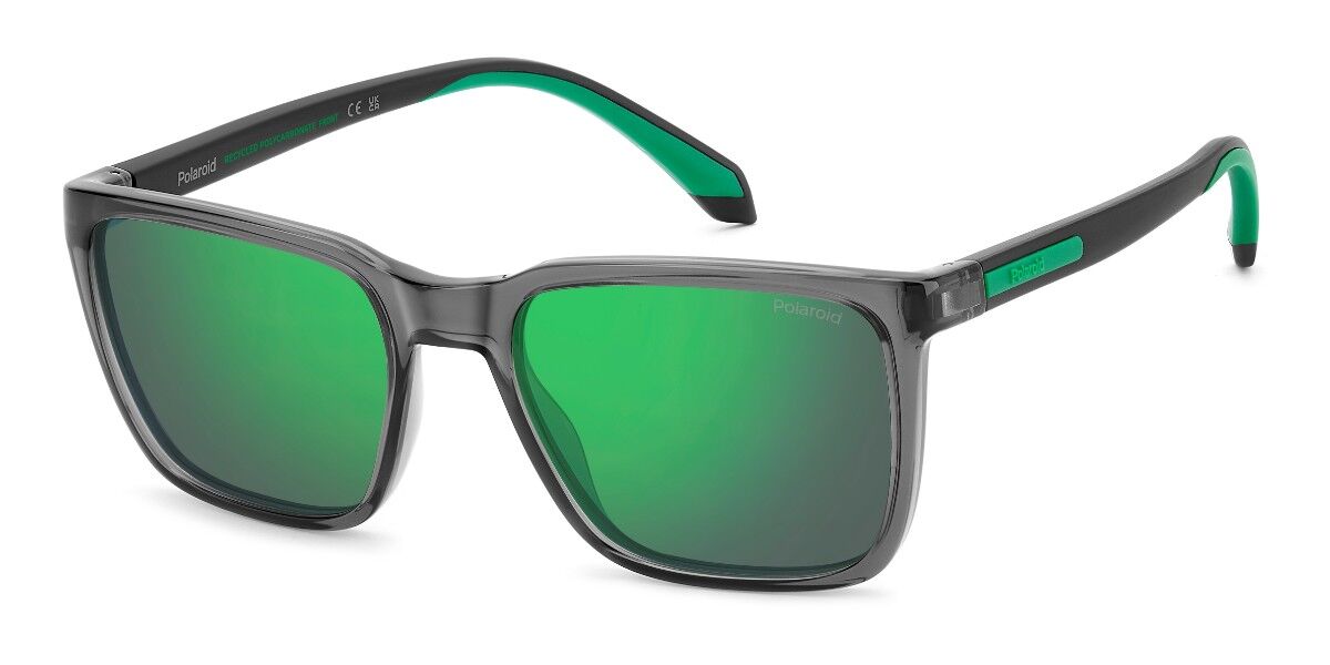 Polaroid PLD 2175/S/X Polarized KB7/5Z, Grey frame, Green Multilayer Mirror Polarized lenses
