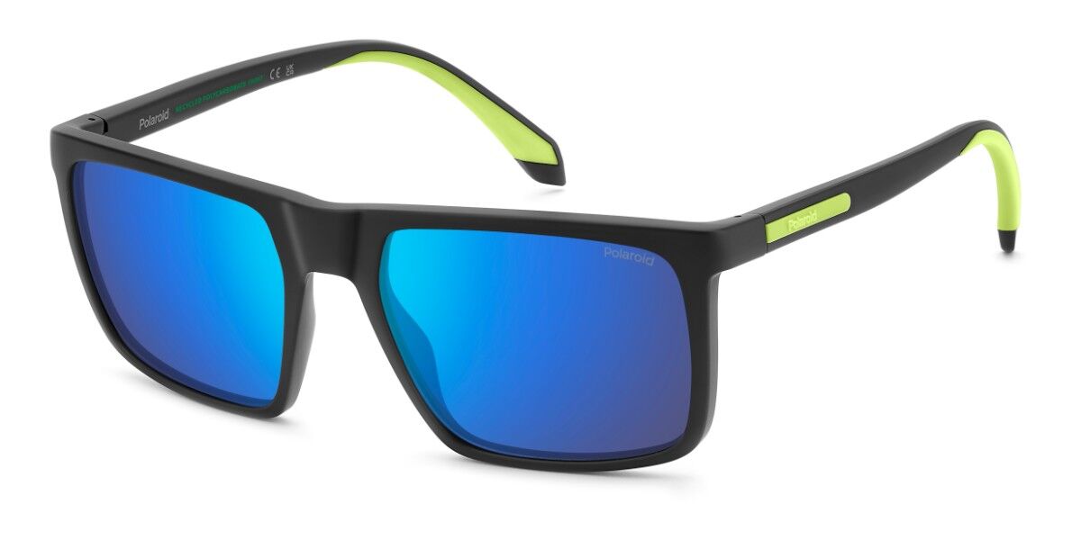 Polaroid PLD 2176/S/X Polarized 003/5X, Black frame, Blue Mirror Polarized lenses