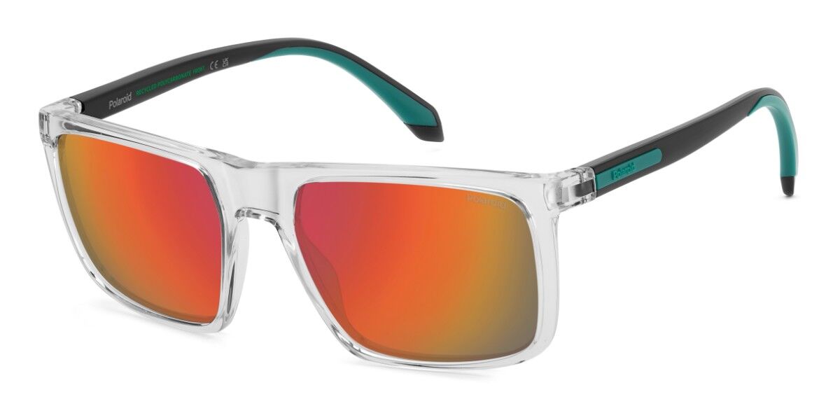 Polaroid PLD 2176/S/X Polarized 900/OZ, Clear frame, Red Multilayer Mirror Polarized lenses
