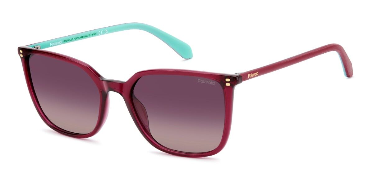 Polaroid PLD 4209/S/X Polarized 8CQ/JR, Red frame, Gradient Burgundy Polarized lenses