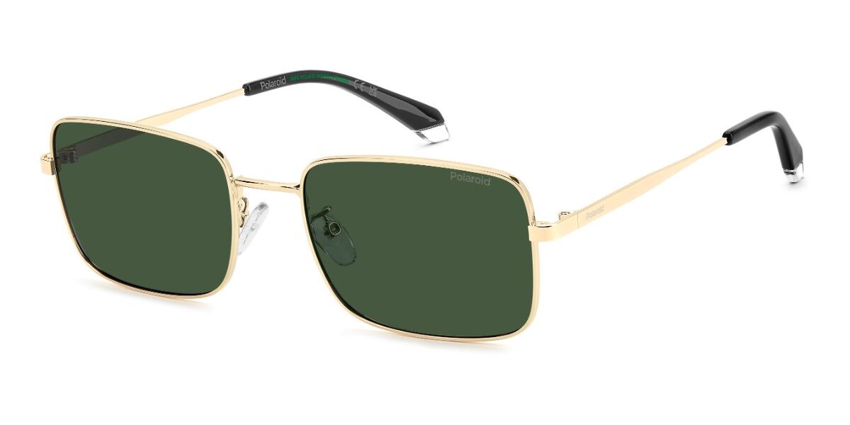 Polaroid PLD 4213/G/S/X Asian Fit Polarized J5G/UC, Gold frame, Green Polarized lenses