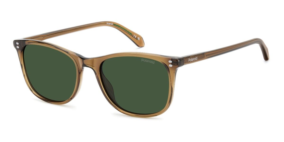 Polaroid PLD 4216/S/X Polarized HAM/UC, Brown frame, Green Polarized lenses