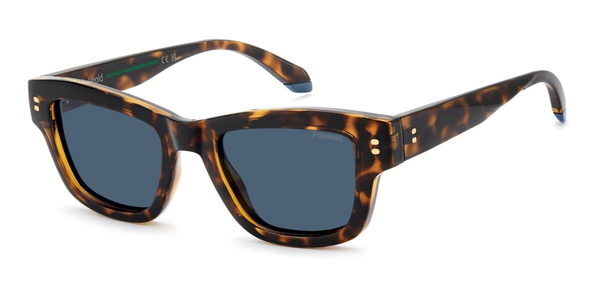 Polaroid PLD 6256/S/X Polarized 086/C3, Tortoiseshell frame, Blue Polarized lenses