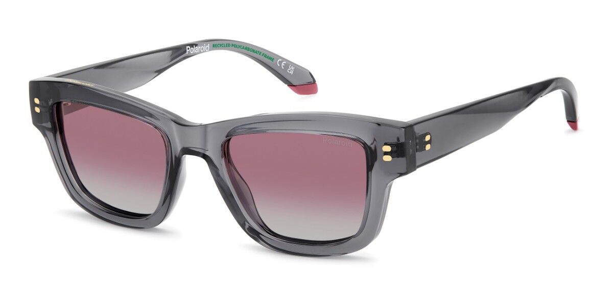 Polaroid PLD 6256/S/X Polarized KB7/JR, Grey frame, Gradient Burgundy Polarized lenses
