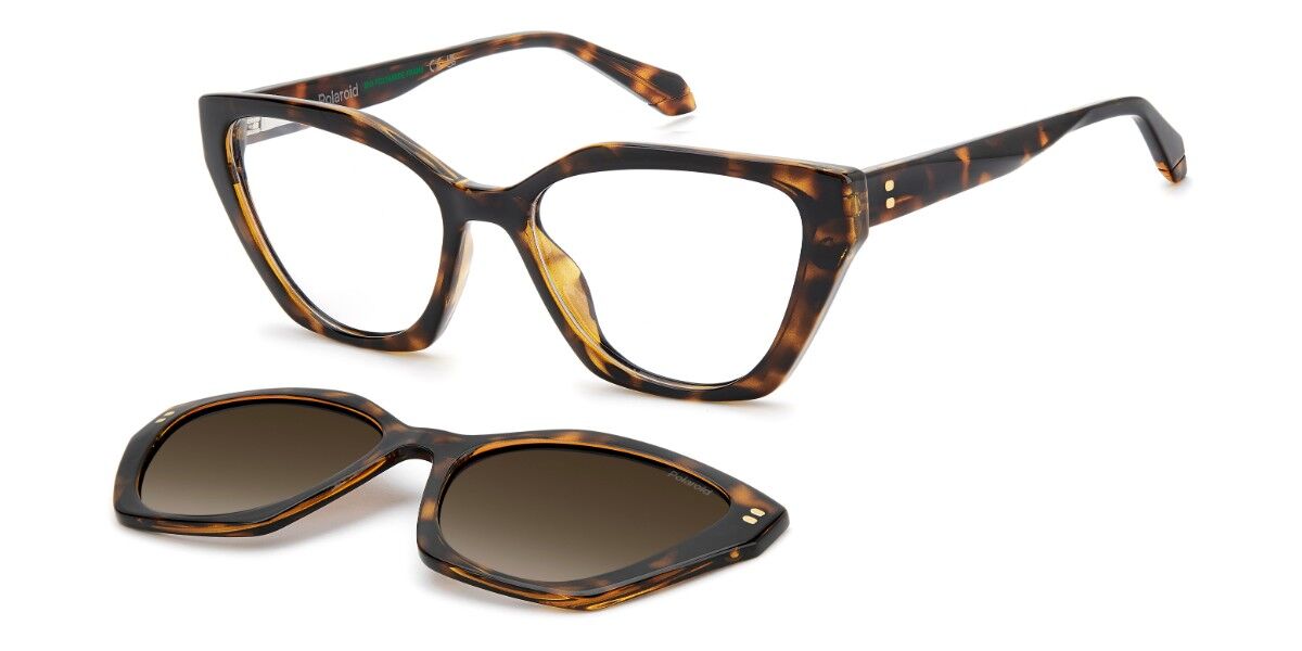 Polaroid PLD D637/C with Clip-On 086/LA, Tortoiseshell frame