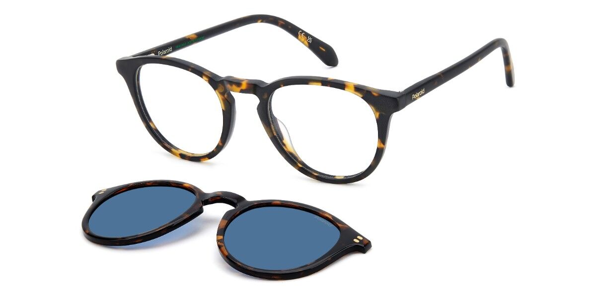 Polaroid PLD D638/C with Clip-On N9P/C3, Tortoiseshell frame