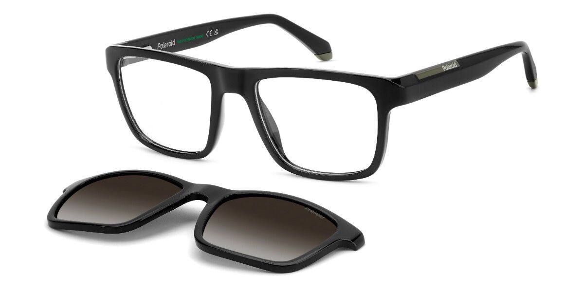 Polaroid PLD D641/C with Clip-On 807/LA, Black frame