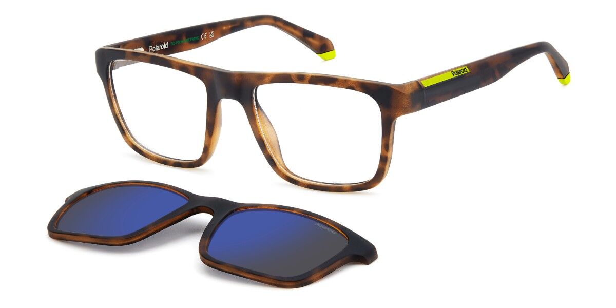 Polaroid PLD D641/C with Clip-On N9P/5X, Tortoiseshell frame