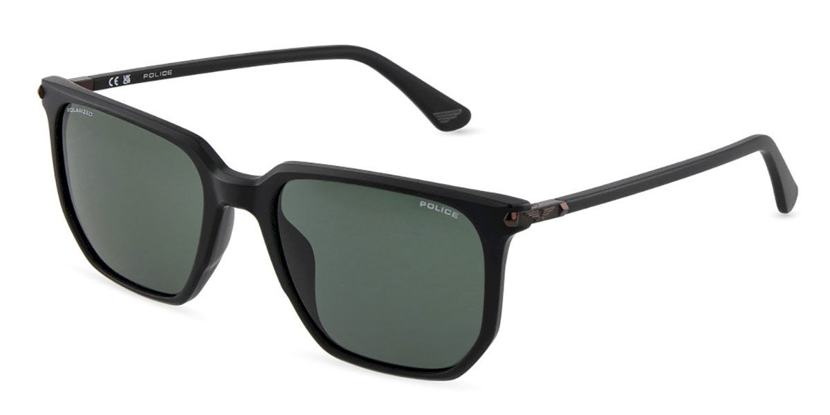 Police SPLU70 ROADIE 9 Polarized 703P, Green lenses