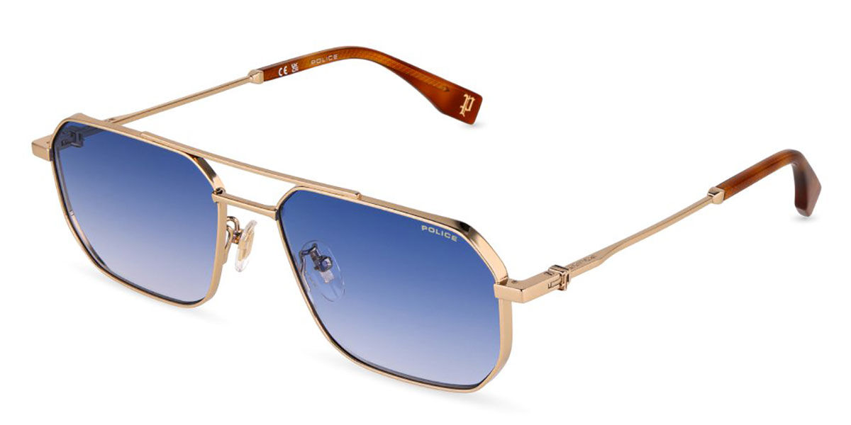 Police SPLU74 FORCE 11 Polarized 300Y, Gradient Blue lenses