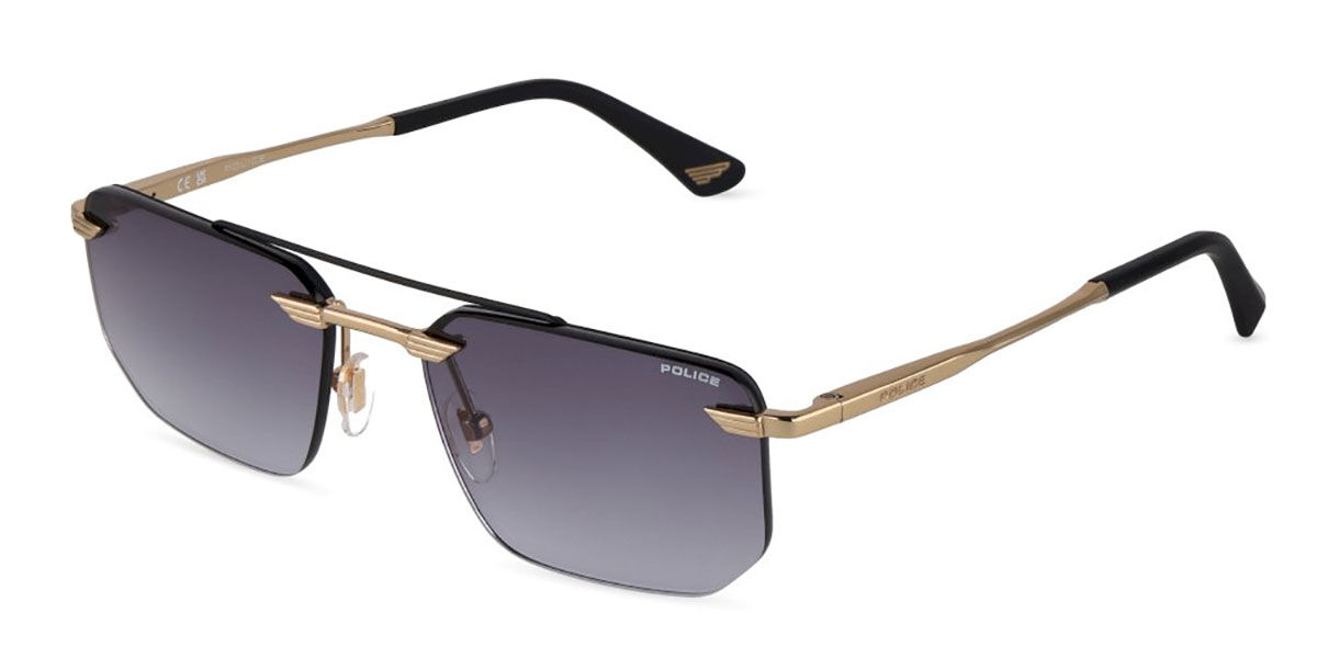 Police SPLU76 OVERFLY 2 579B, Gradient Grey/Blue Mirror lenses