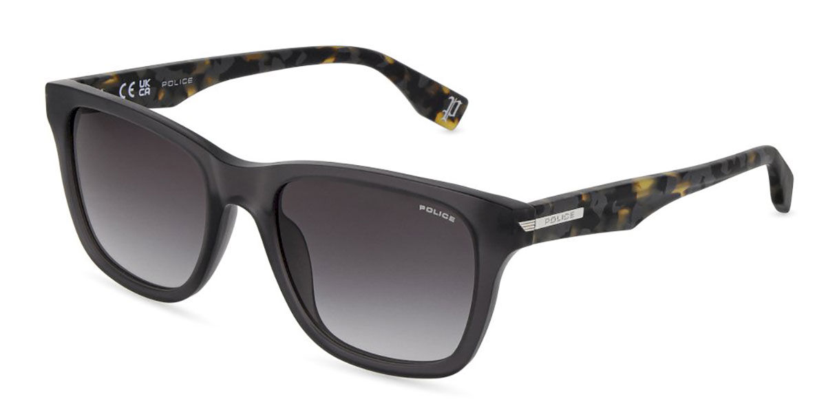 Police SPLU68 NERVE 2 Polarized 819M, Grey frame, Smoke Gradient Grey lenses