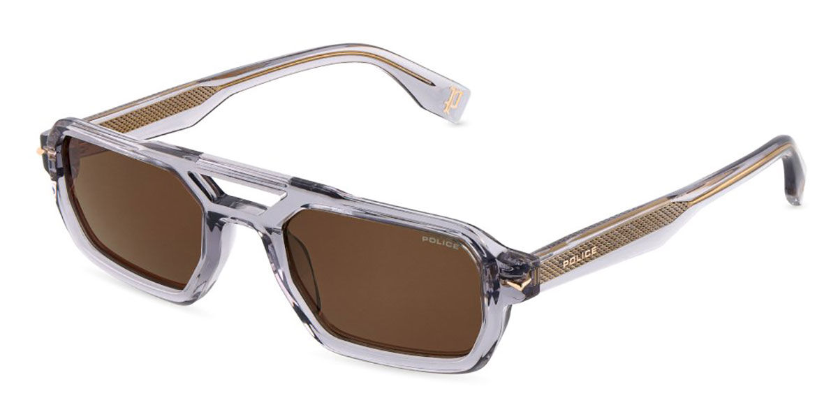 Police SPLU71E SUPERNOVA 9 04G0, Grey frame, Brown lenses