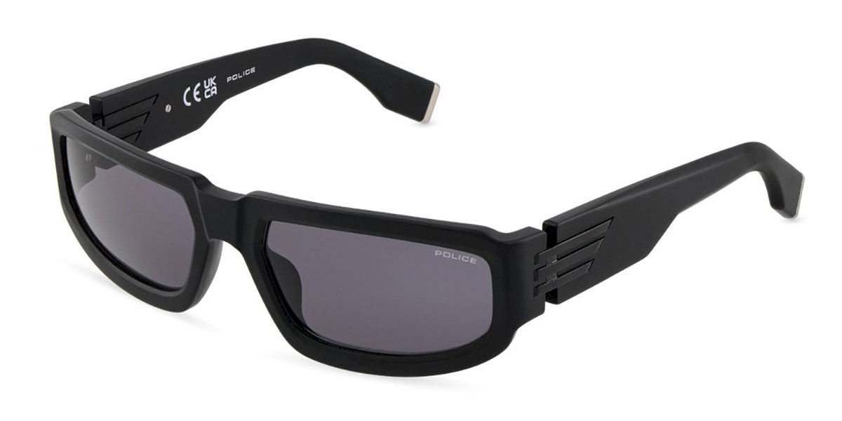 Police SPLU77 0703, Black frame, Smoke Grey lenses