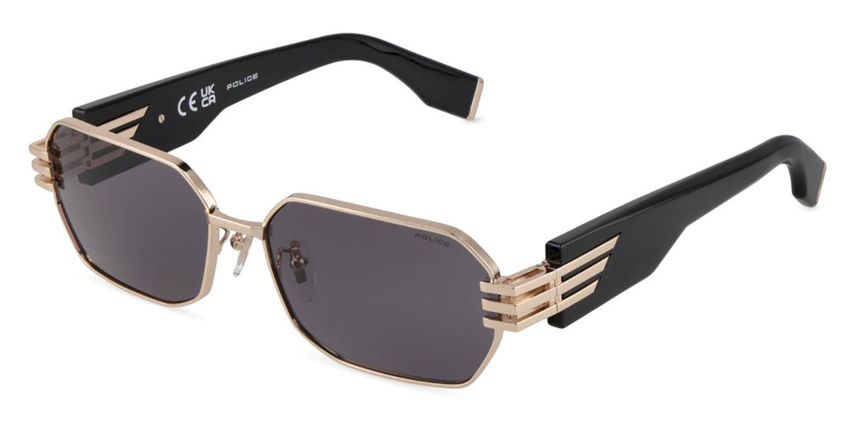 Police SPLU79 0300, Gold frame, Smoke Grey lenses
