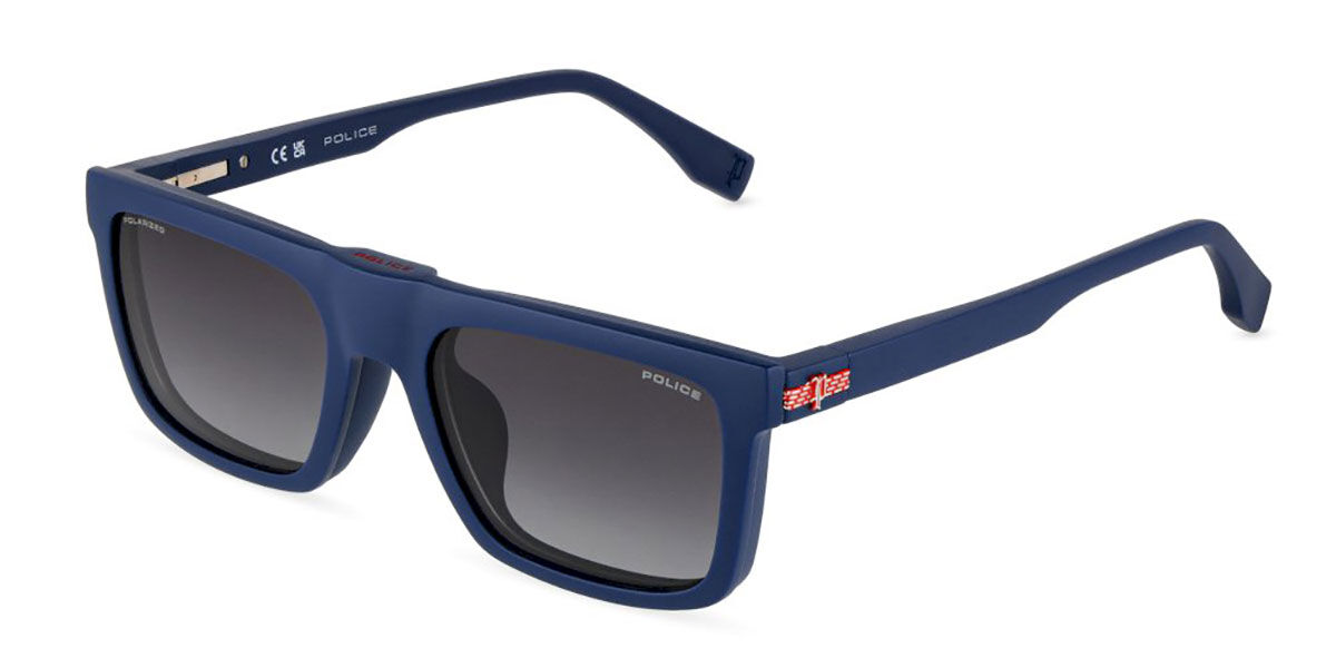 Police UK180 GRIND JR 1 Kids With Clip-On U43P, Blue frame