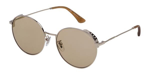 Police SPL637N HIGHWAY TWO 6 0594, Gold frame, Brown lenses