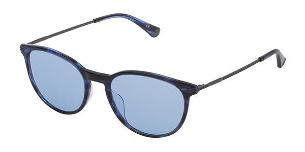 Police SPL474 HIGHWAY 5 09N4, Black frame, Blue lenses