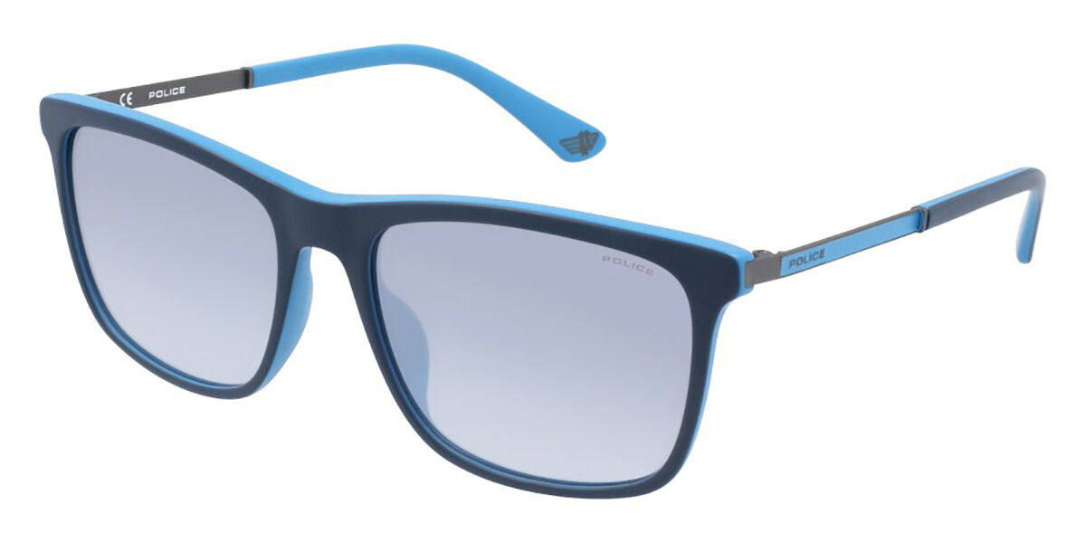 Police SPLA56 RECORD 1 WTRX, Blue frame, Gradient Blue Mirror lenses