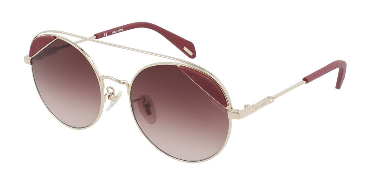 Police SPLA94 MOONBEAM 1 300Y, Gold frame, Gradient Purple lenses