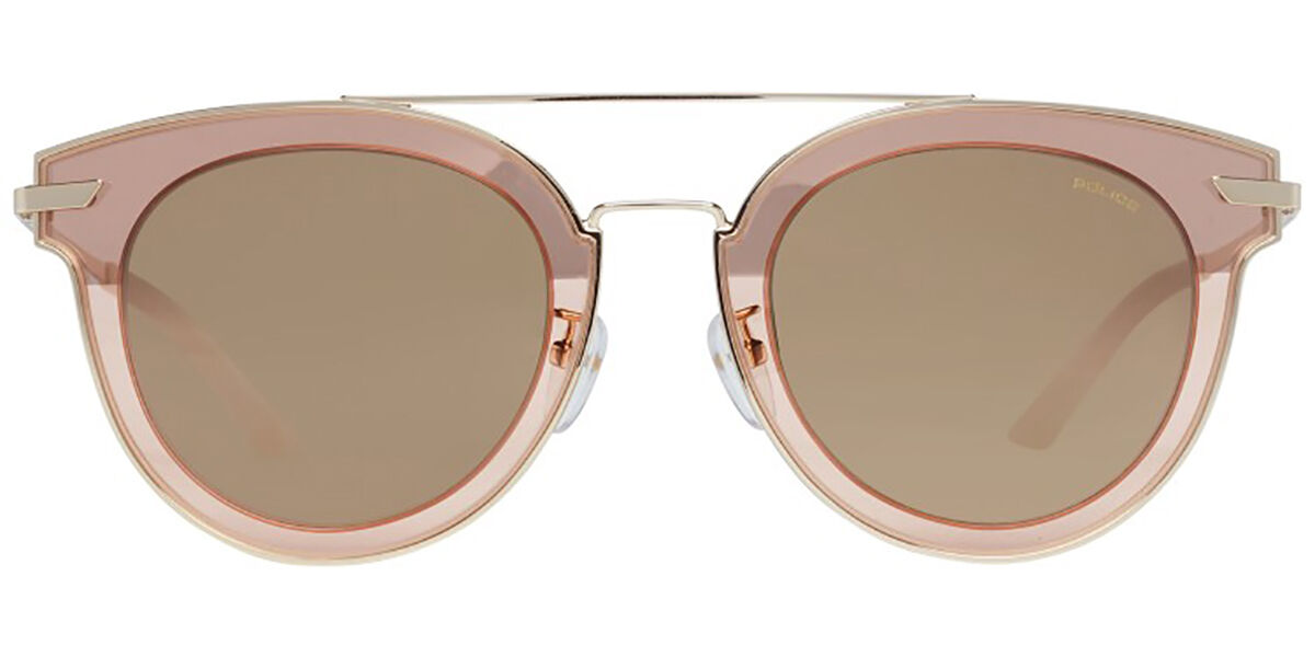 Police SPL543G 300R, Gold frame, Pink lenses