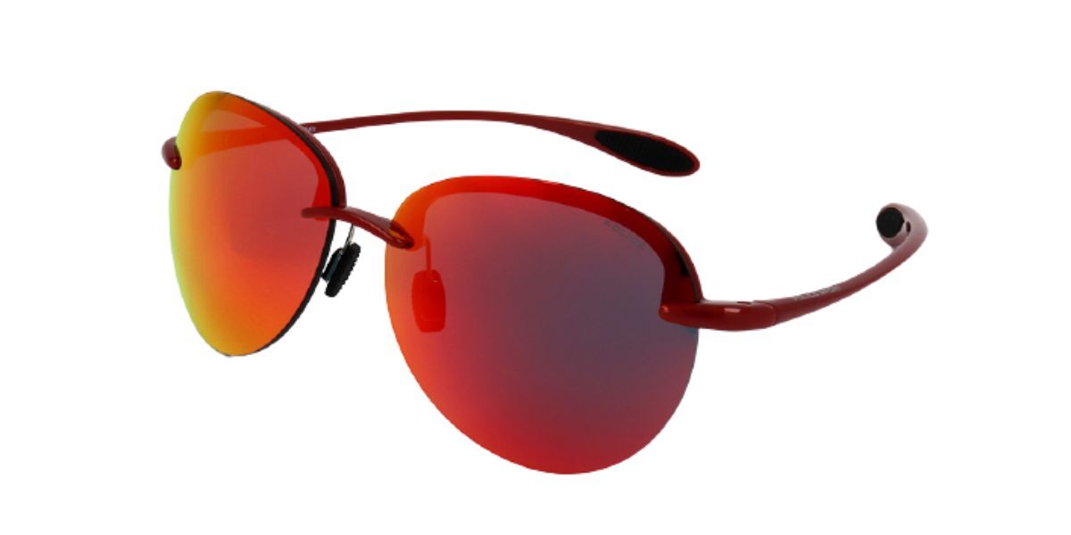Police SPL302G U33R, Burgundy frame, Orange lenses