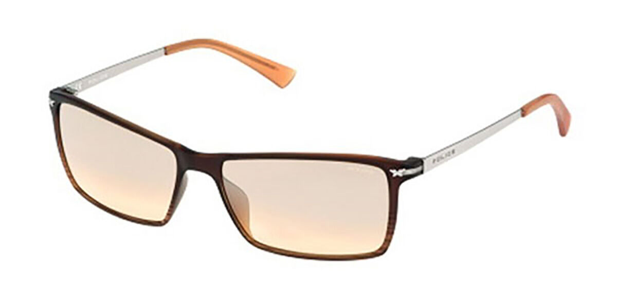Police S1957M D83M, Brown frame, Silver lenses