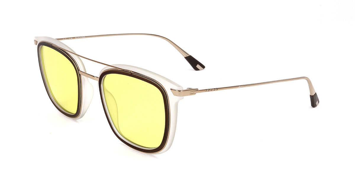 Police SPL725M G79M, Brown frame, Yellow lenses