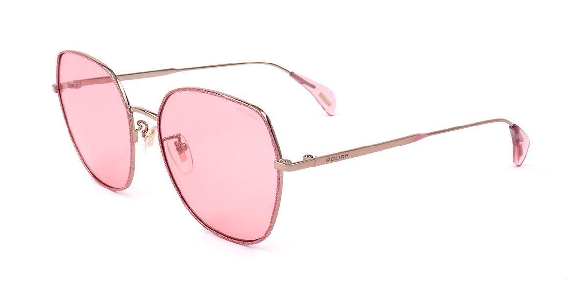 Police SPL933M 2A8G, Rose-Gold frame, Pink lenses