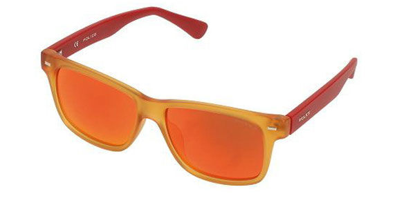 Police SK033 BRUCE Kids T04R, Clear frame, Grey lenses