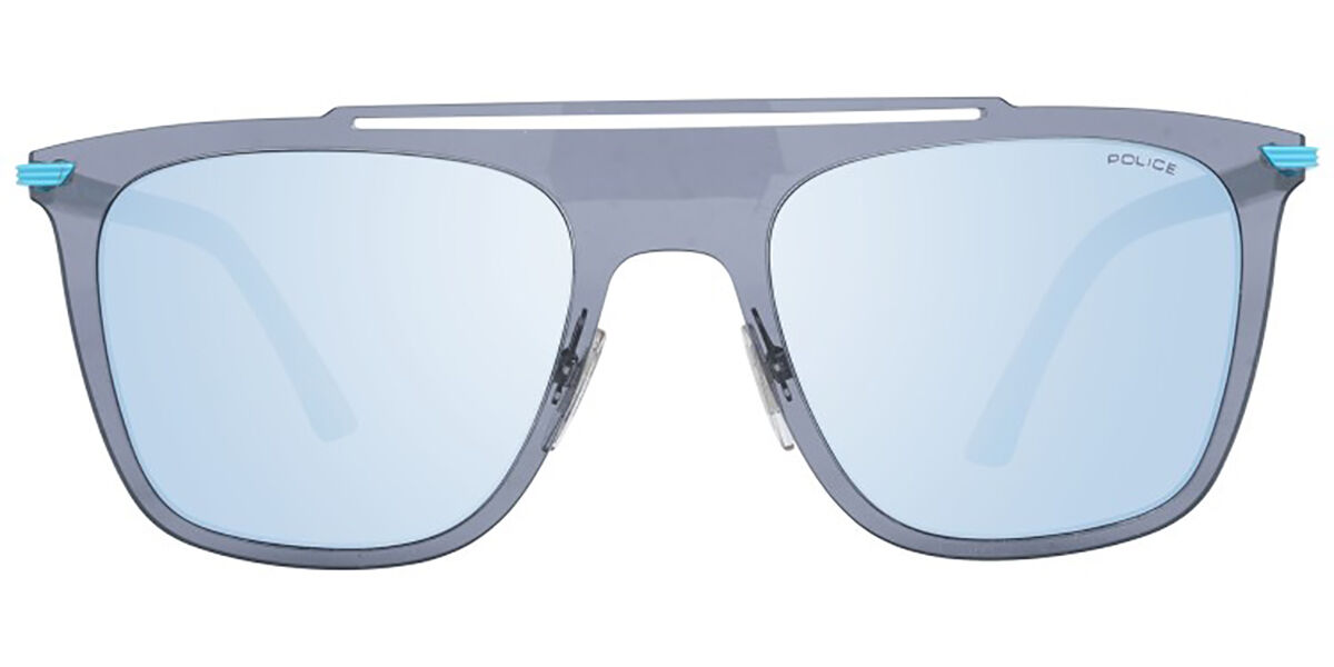 Police PL581M SG1X, Grey frame, Blue Mirror lenses