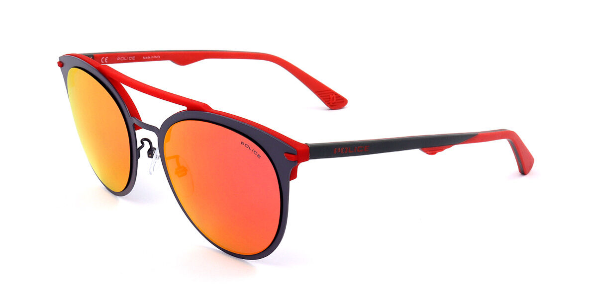 Police SPL491M 0U27, Red frame, Orange lenses
