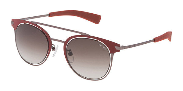 Police SPL158 OFFSIDE 6 0C86, Brown frame, Gradient Brown lenses