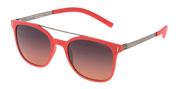 Police SPL169 WAGER 1 Polarized 7FZP, Red frame, Brown lenses